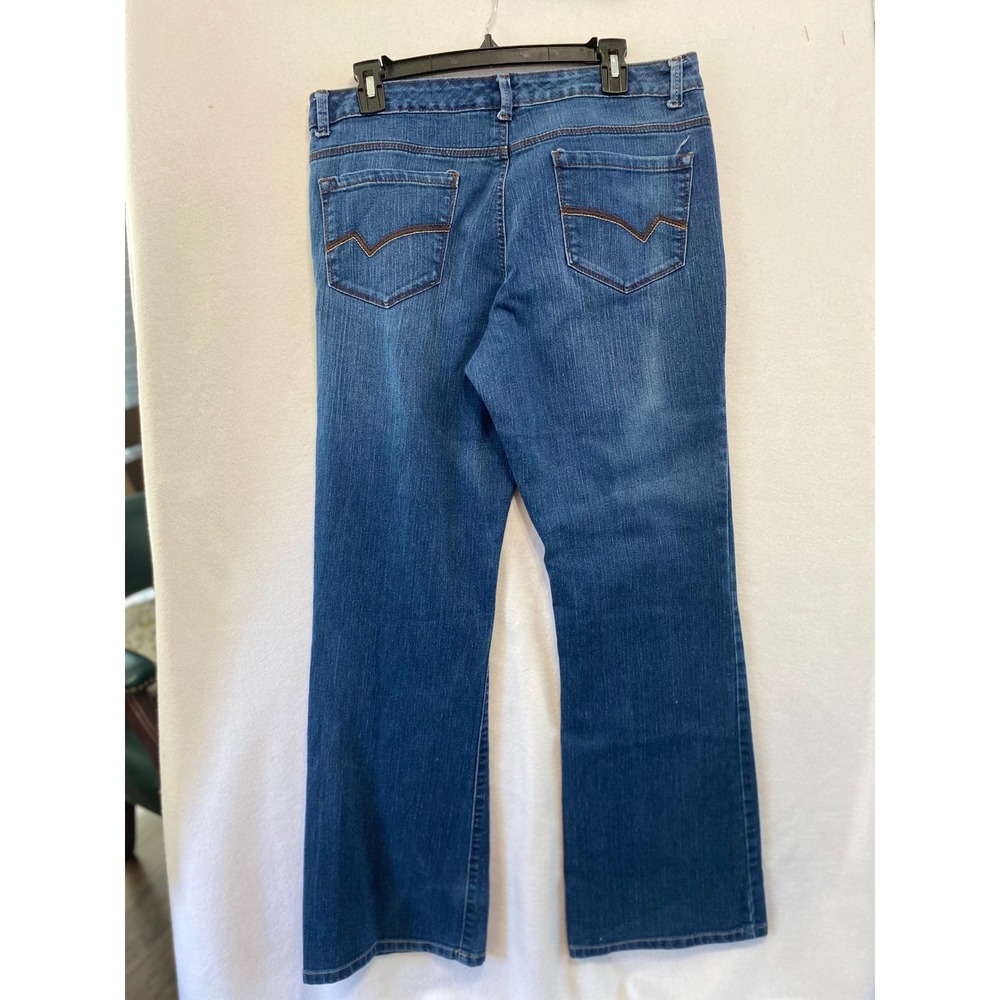 Relativity Bootcut Jeans Women 18 Blue Medium Wash Stretch Denim Mid Rise - Picture 8 of 12